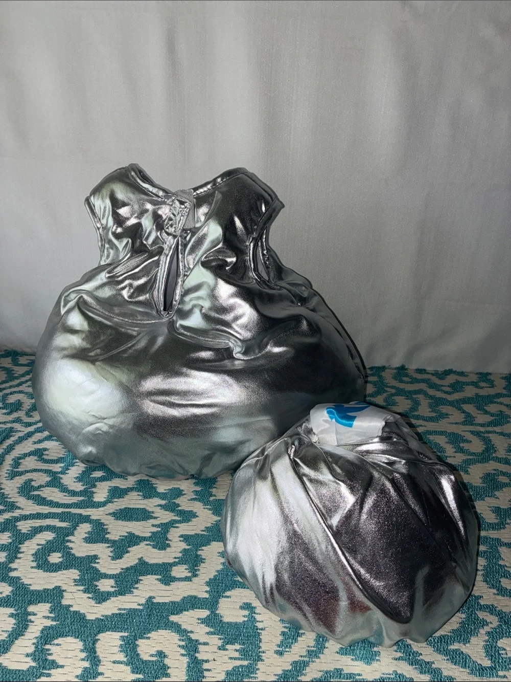 Hersheys Kiss Metallic Silver Kids Halloween Costume with Logo Cap